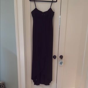 Max & Cleo Black High Low Slip Dress Size 12